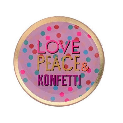 Love Plate: Love, Peace & Konfetti