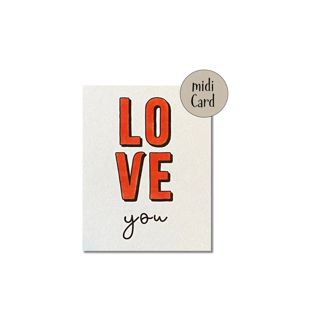 Midi-Karte "Love You"