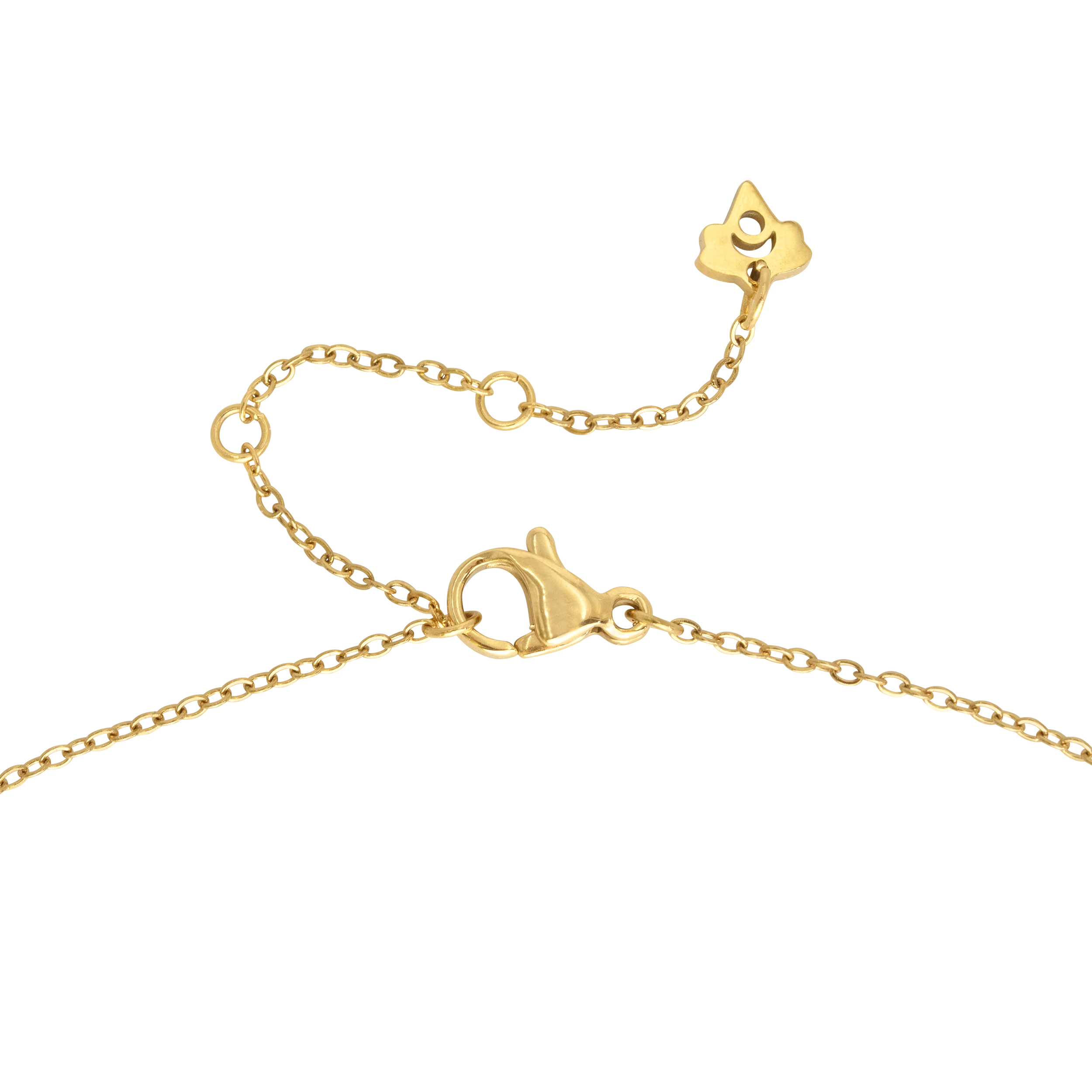 Pretty Ribbon Necklace Gold
