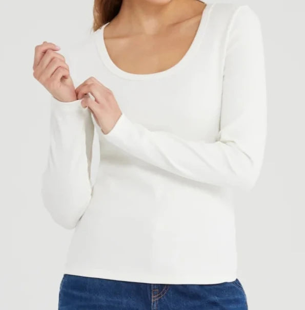 Basic Shirt Dora, white langarm