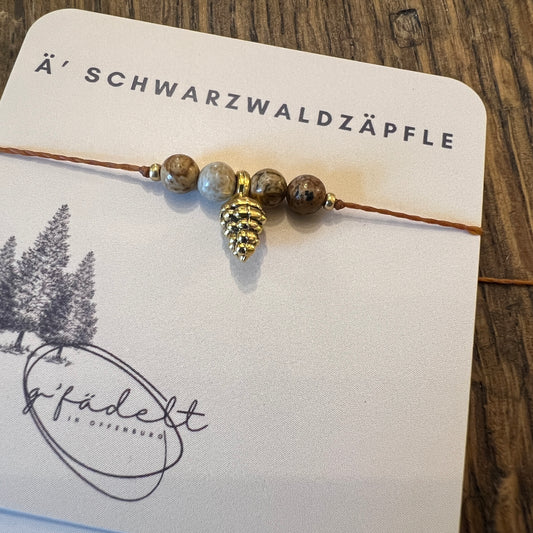 Schwarzwald Souvenir Tannenzapfen Armband
