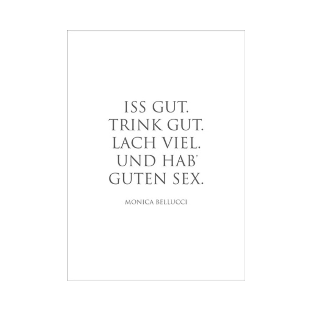 Postkarte "Iss gut. Trink gut.."