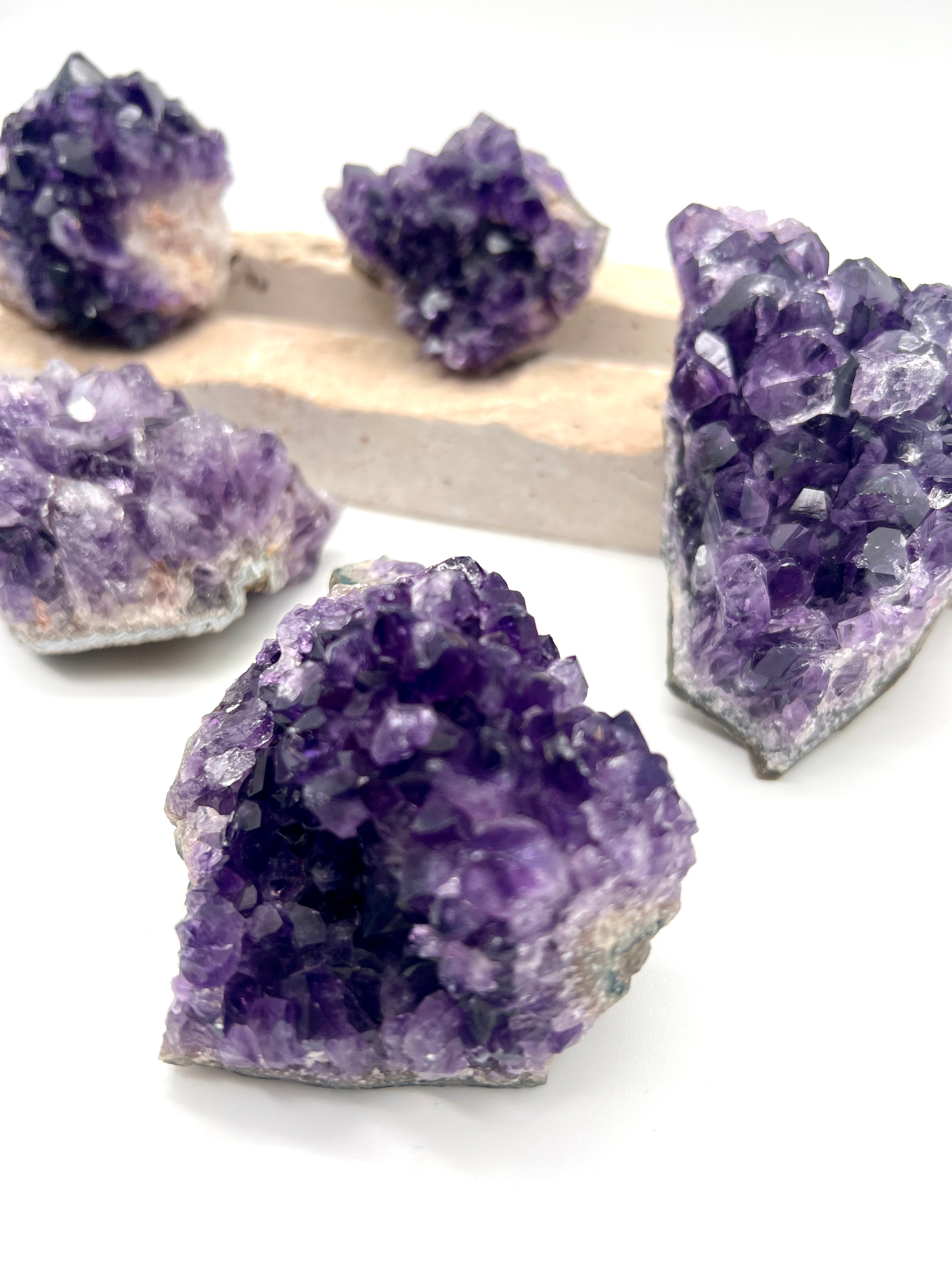 Amethyst Stufen Kristalle reinigen