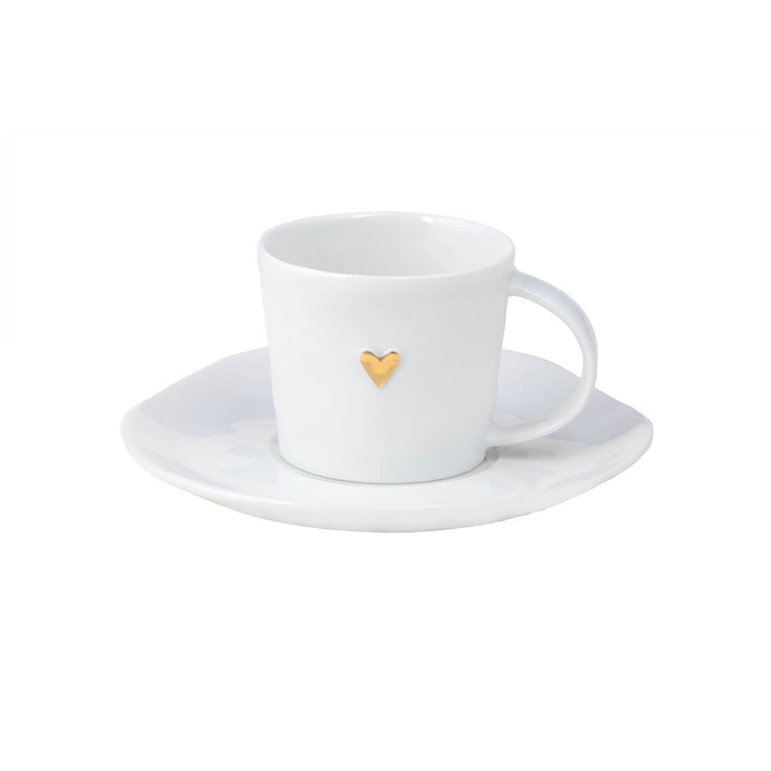 Espresso Tasse herz, gold