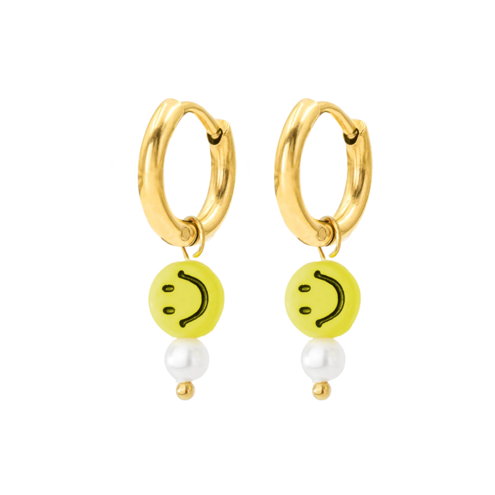 Good Mood Hoops SMILEY Gold / Silber