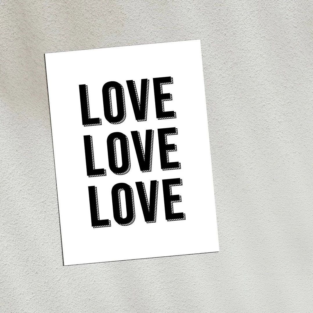 Postkarte: Love, Love, Love
