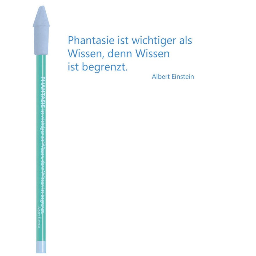 Bleistift mit Zitat, versch. Farben