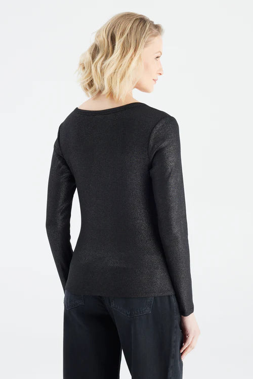 Basic Shirt Dora, black pear, langarm