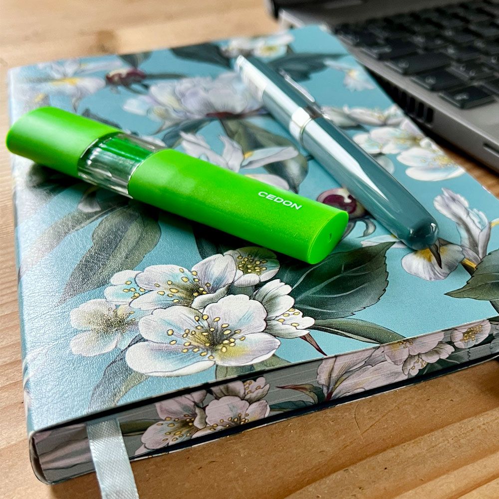 Notizbuch DIN A5 mit Farbschnitt, Iris
