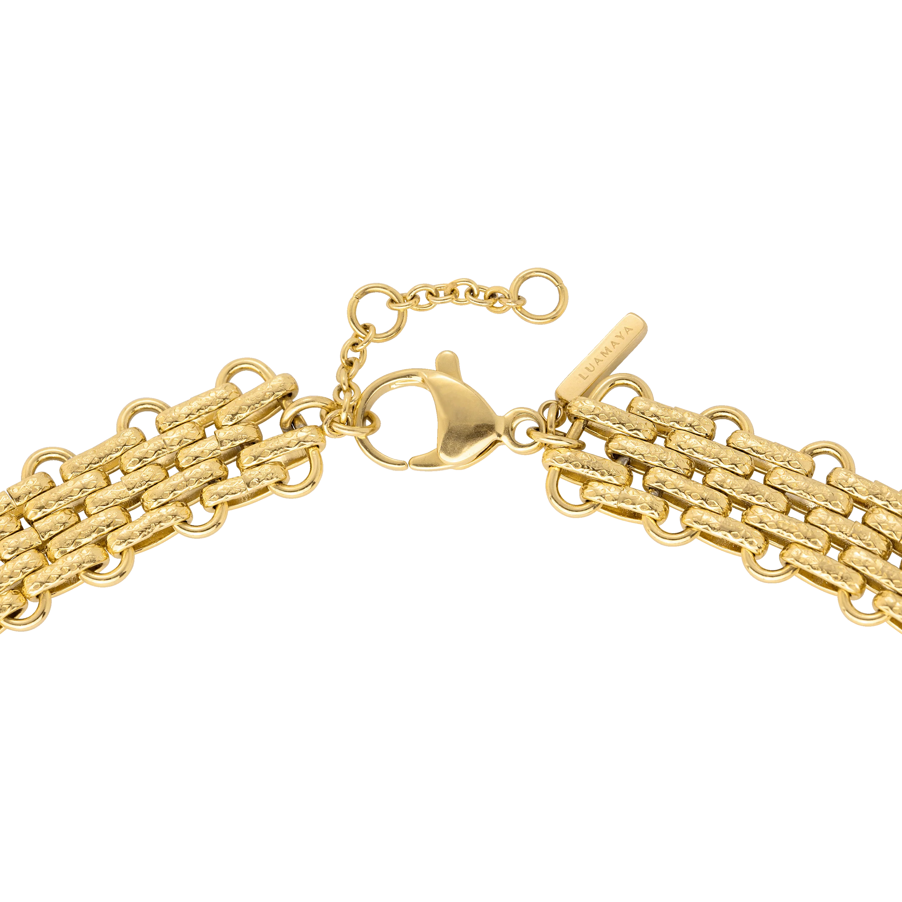 Bold Mesh Necklace Gold
