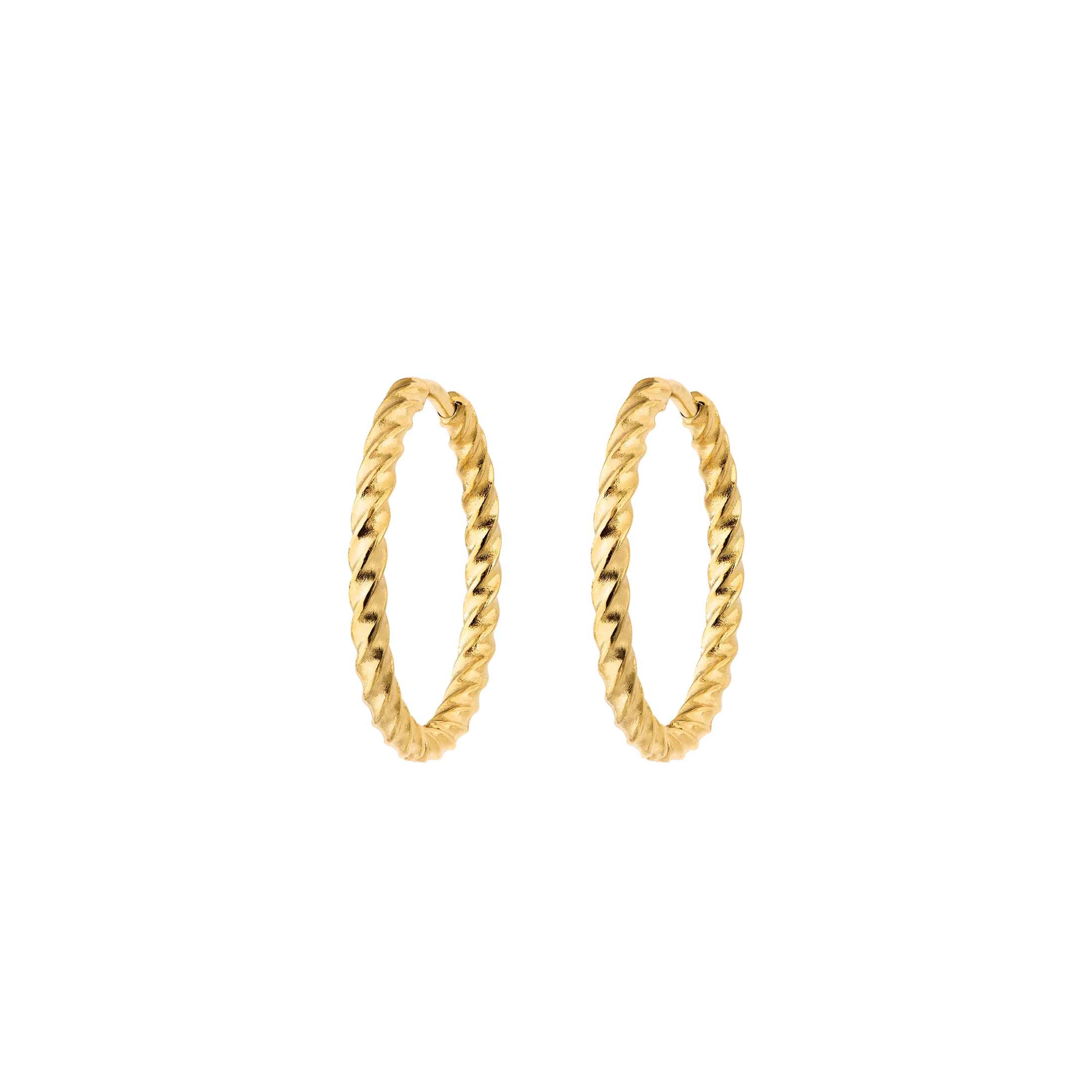 Twisted Hoops Medium Gold / Silber