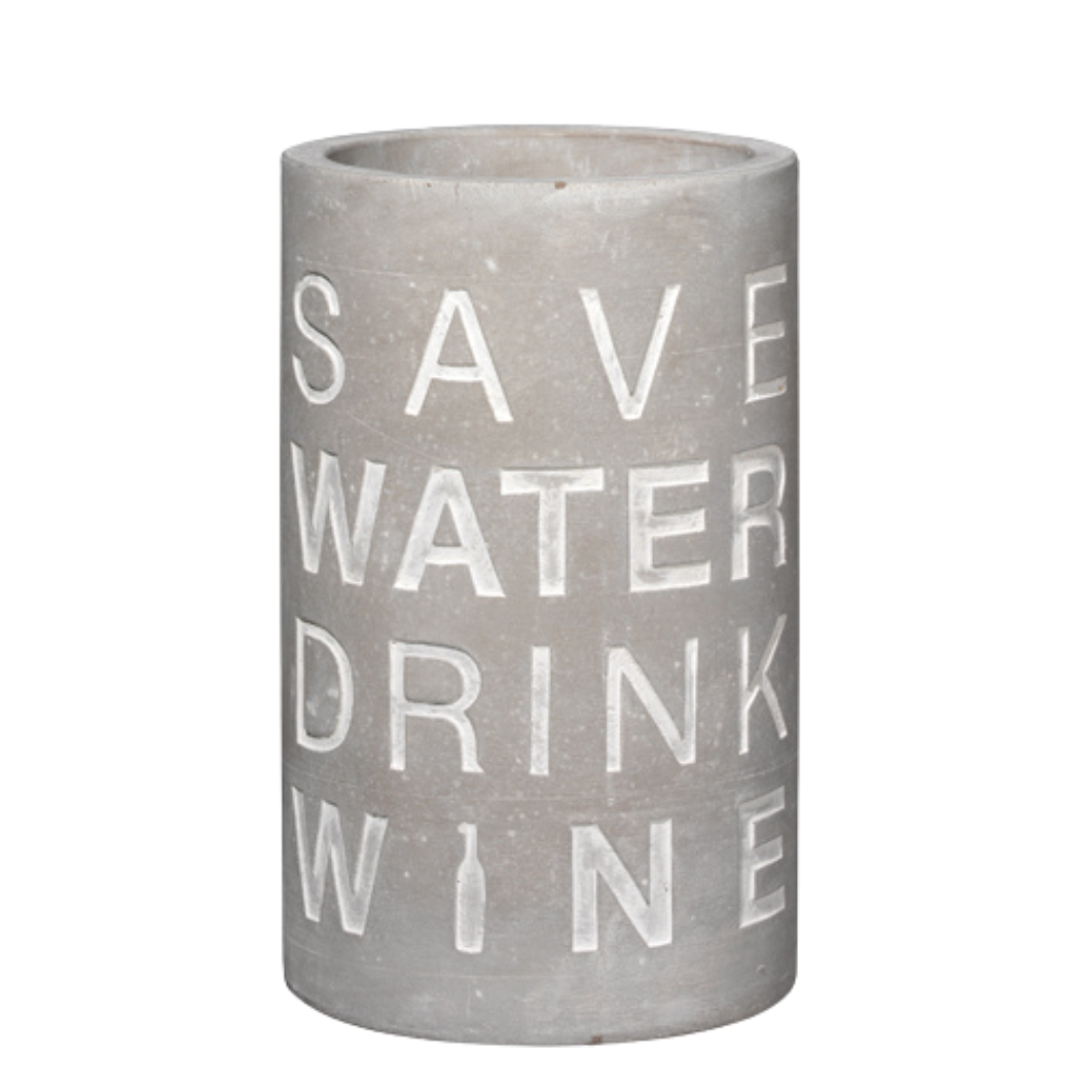 Save Water Drink Wein Beton Flaschenkühler