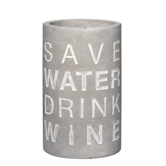 Save Water Drink Wein Beton Flaschenkühler