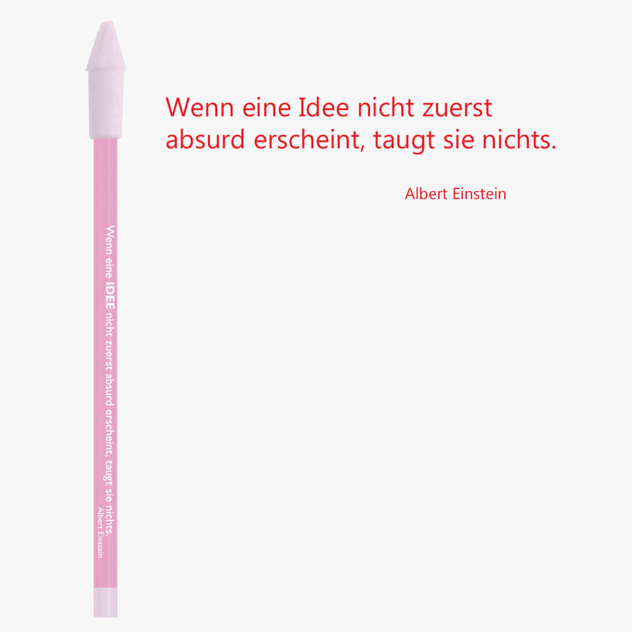 Bleistift mit Zitat, versch. Farben