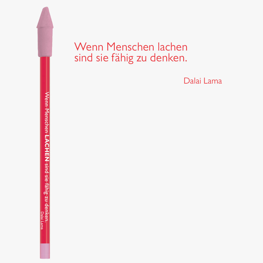 Bleistift mit Zitat, versch. Farben