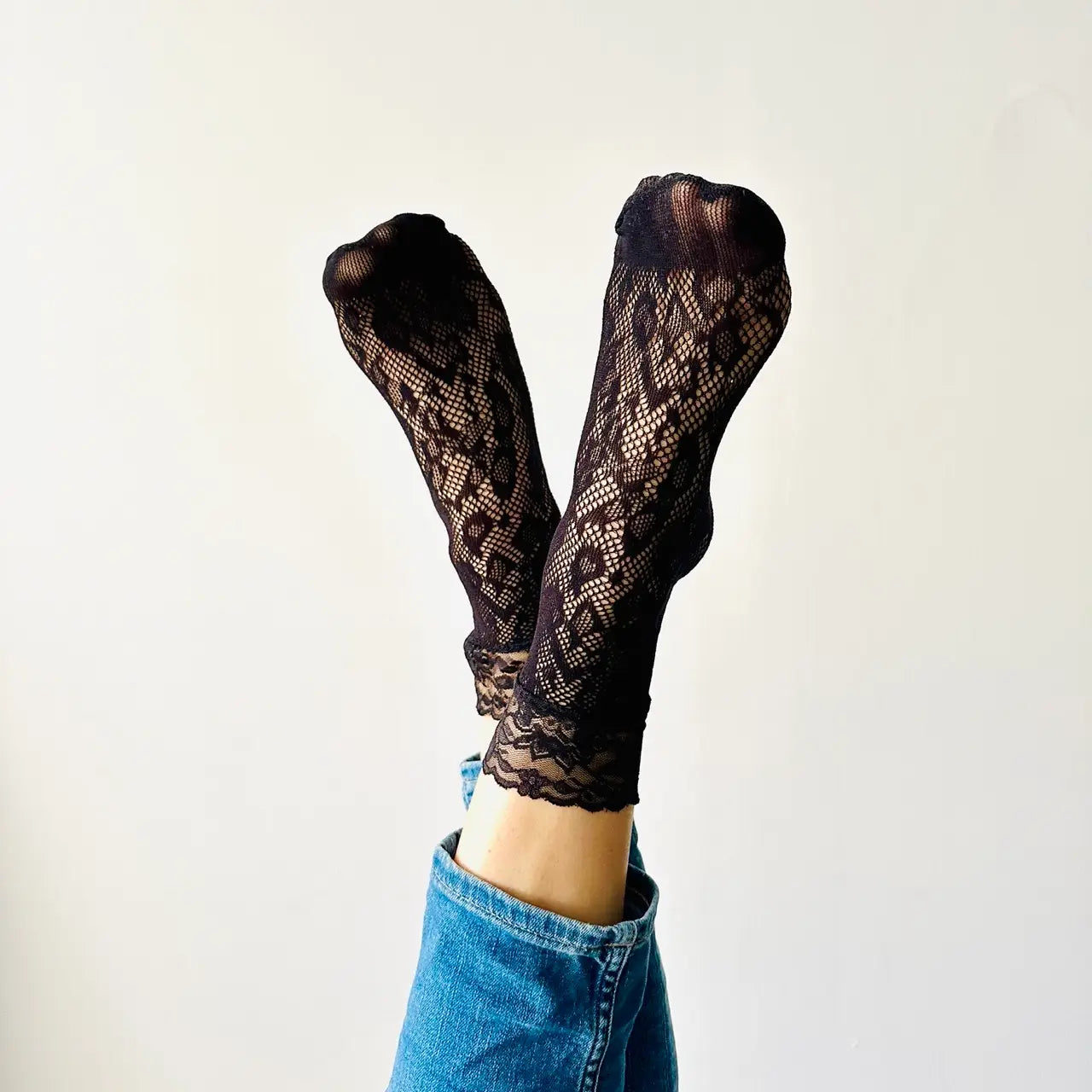 Transparente Spitzen Socken