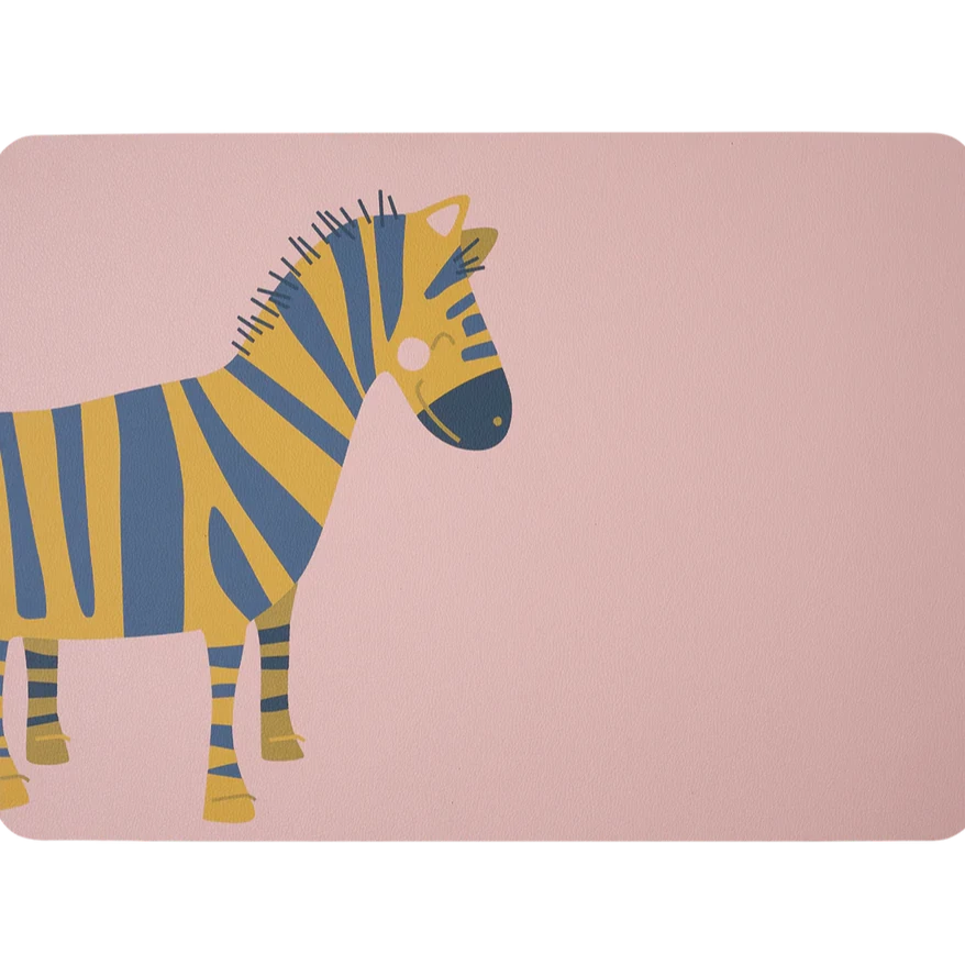 Tischset Zebra, rosa gelb 