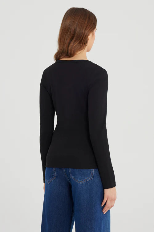 Basic Shirt Dora, black langarm