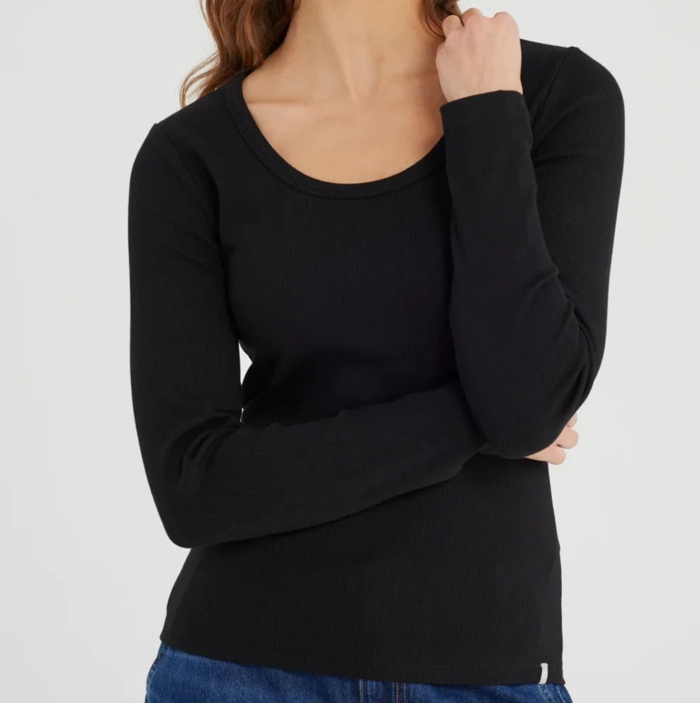 Basic Shirt Dora, black langarm
