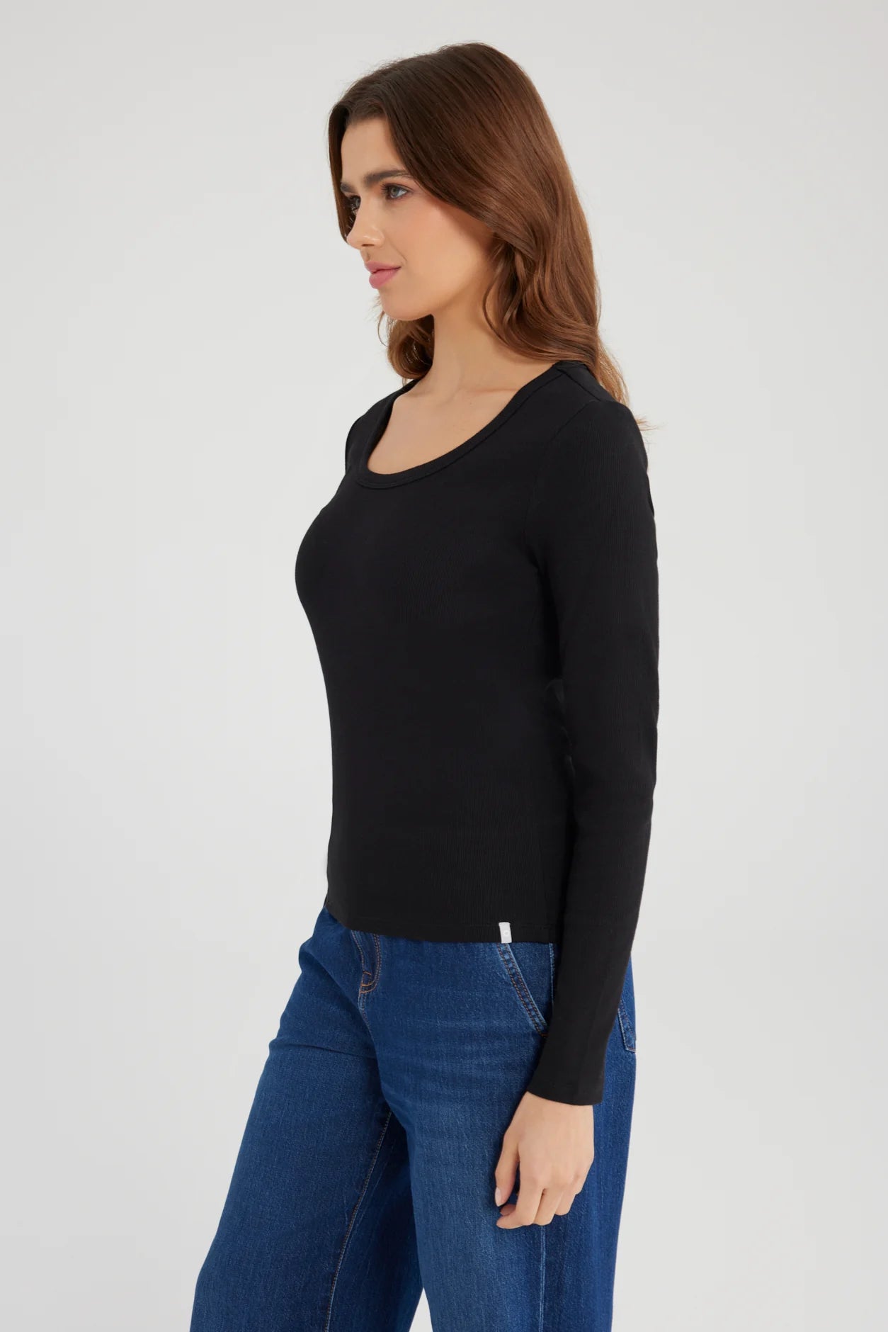 Basic Shirt Dora, black langarm