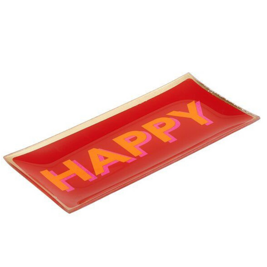 Glasteller "HAPPY"
