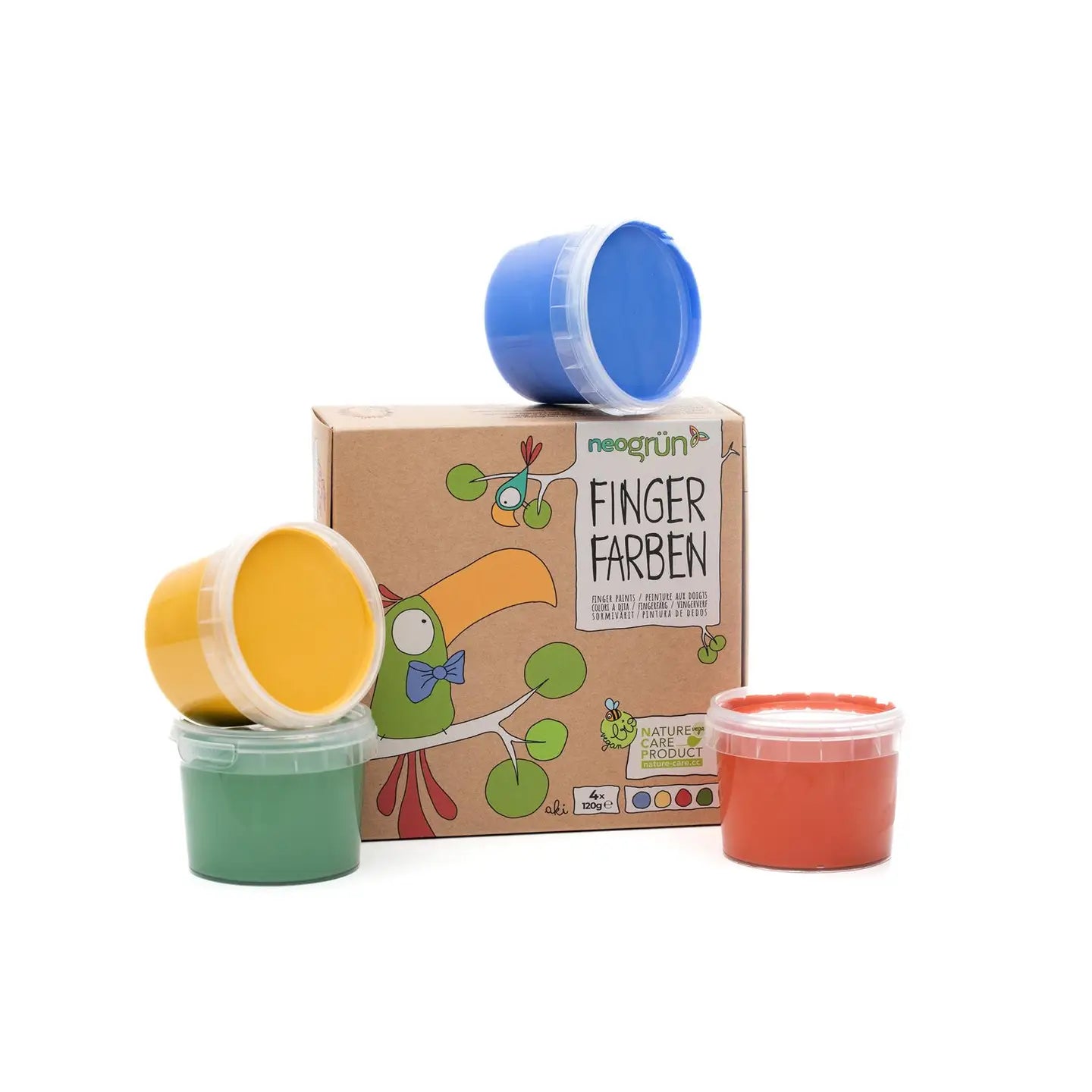 Bio-Fingerfarben vegan 4er Set "Aki"