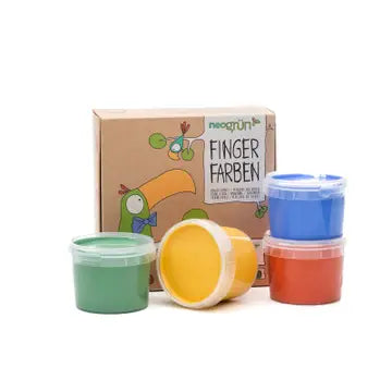 Bio-Fingerfarben vegan 4er Set "Aki"