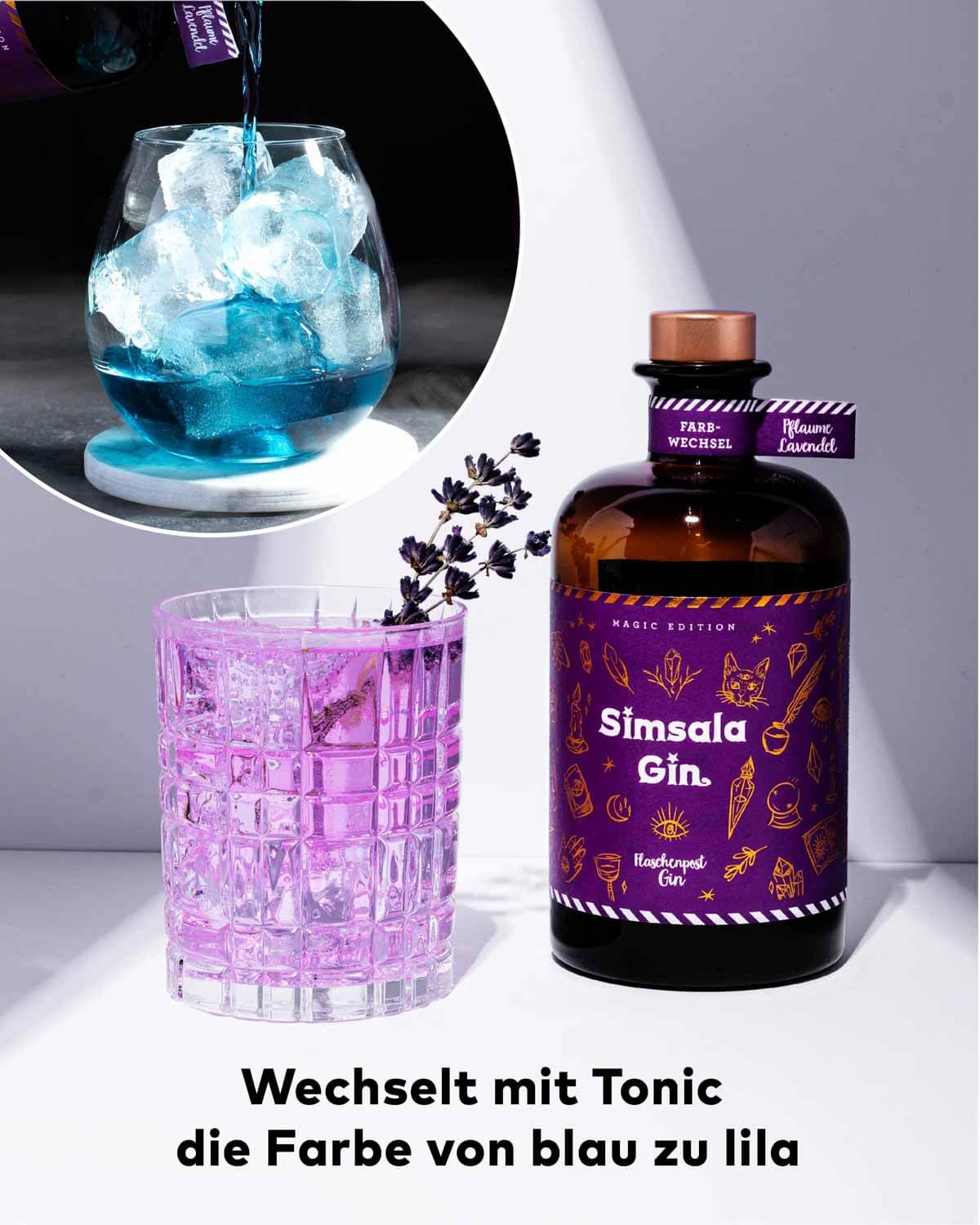 Simsala Gin® by Flaschenpost Gin - Magic Edition mit Farbwechsel