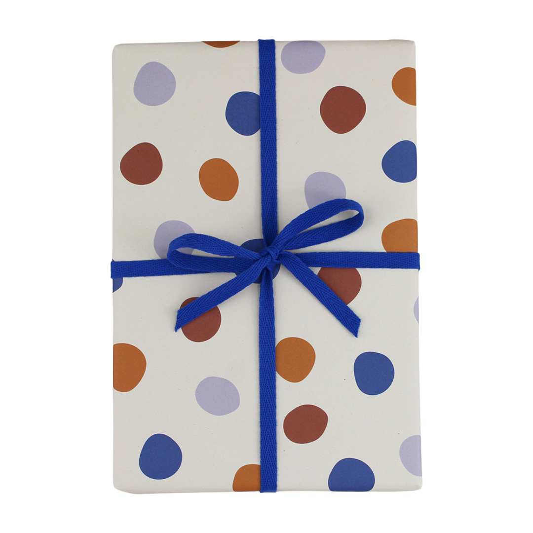 Geschenkpapier Punkte Blau