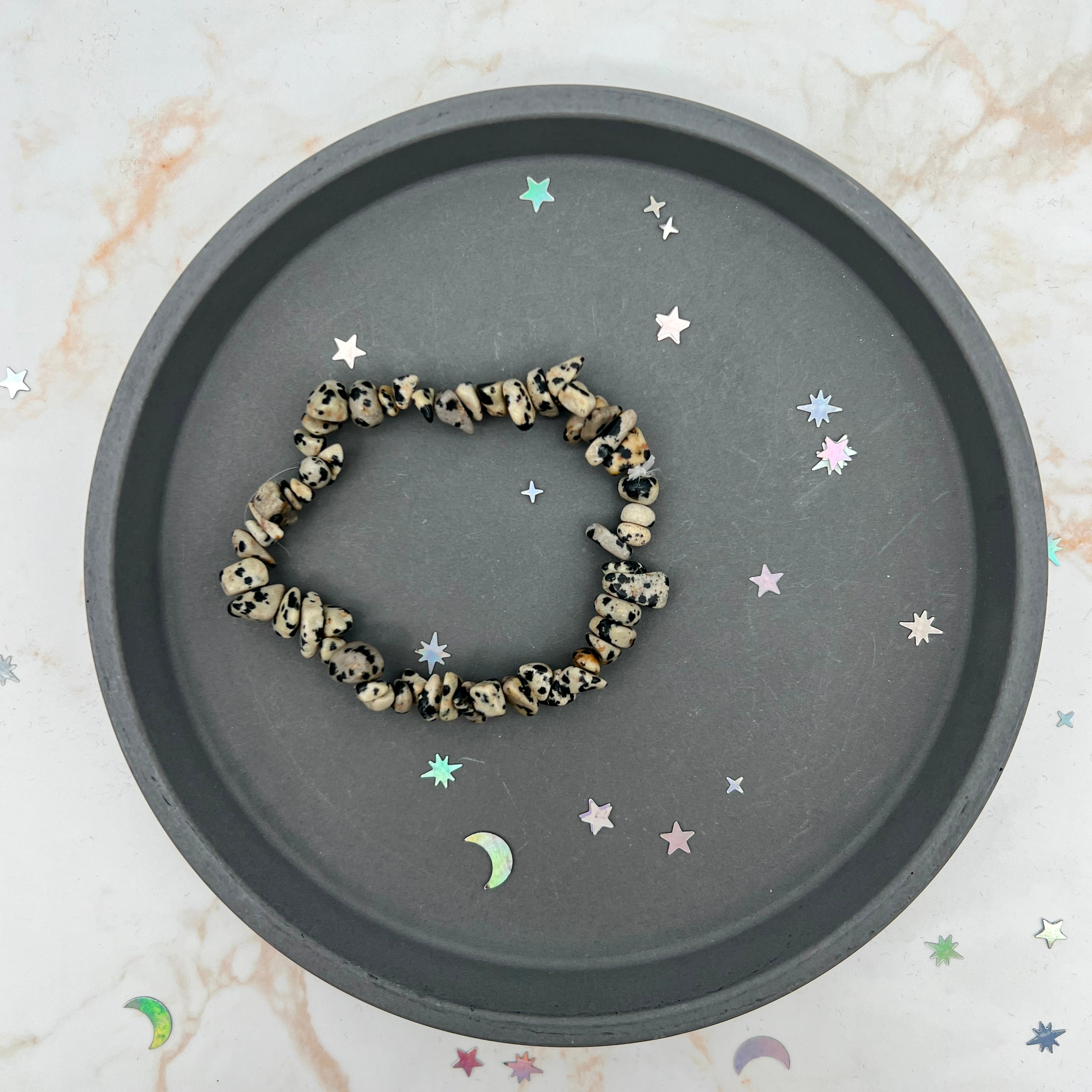 Edelsteinarmband Dalmatiner Stein