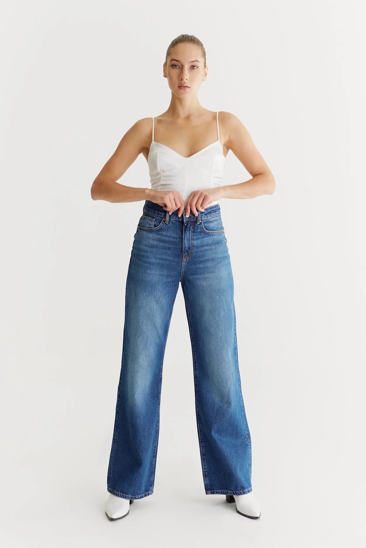 Jeans Wide Leg - Maria ASTRA BLUE