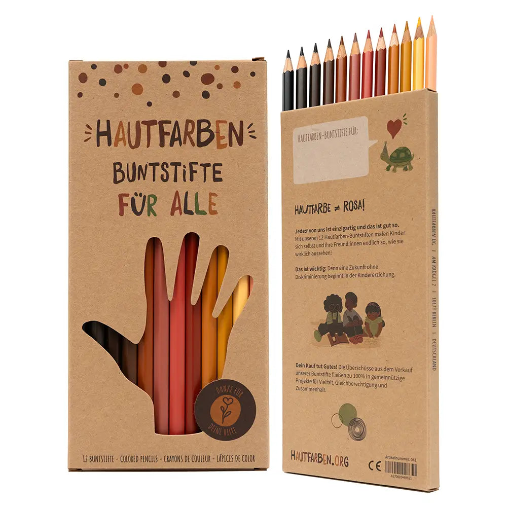 Hautfarben-Buntstifte (12 Stück)