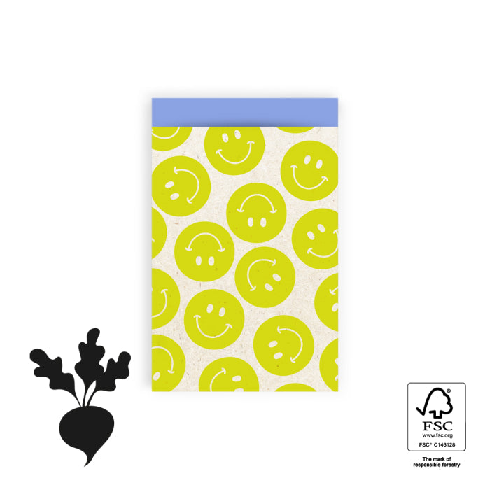 Set Geschenktüte Smiley - Grün