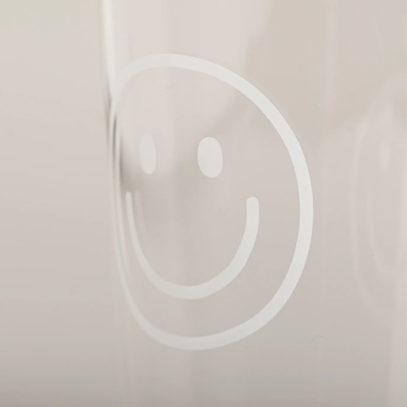 Trinkglas "Smiley" weiß, Eulenschnitt