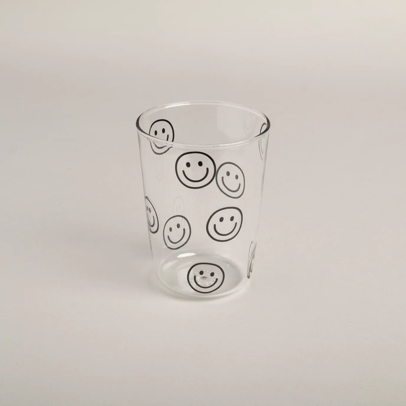Trinkglas "Smiley" schwarz, Eulenschnitt