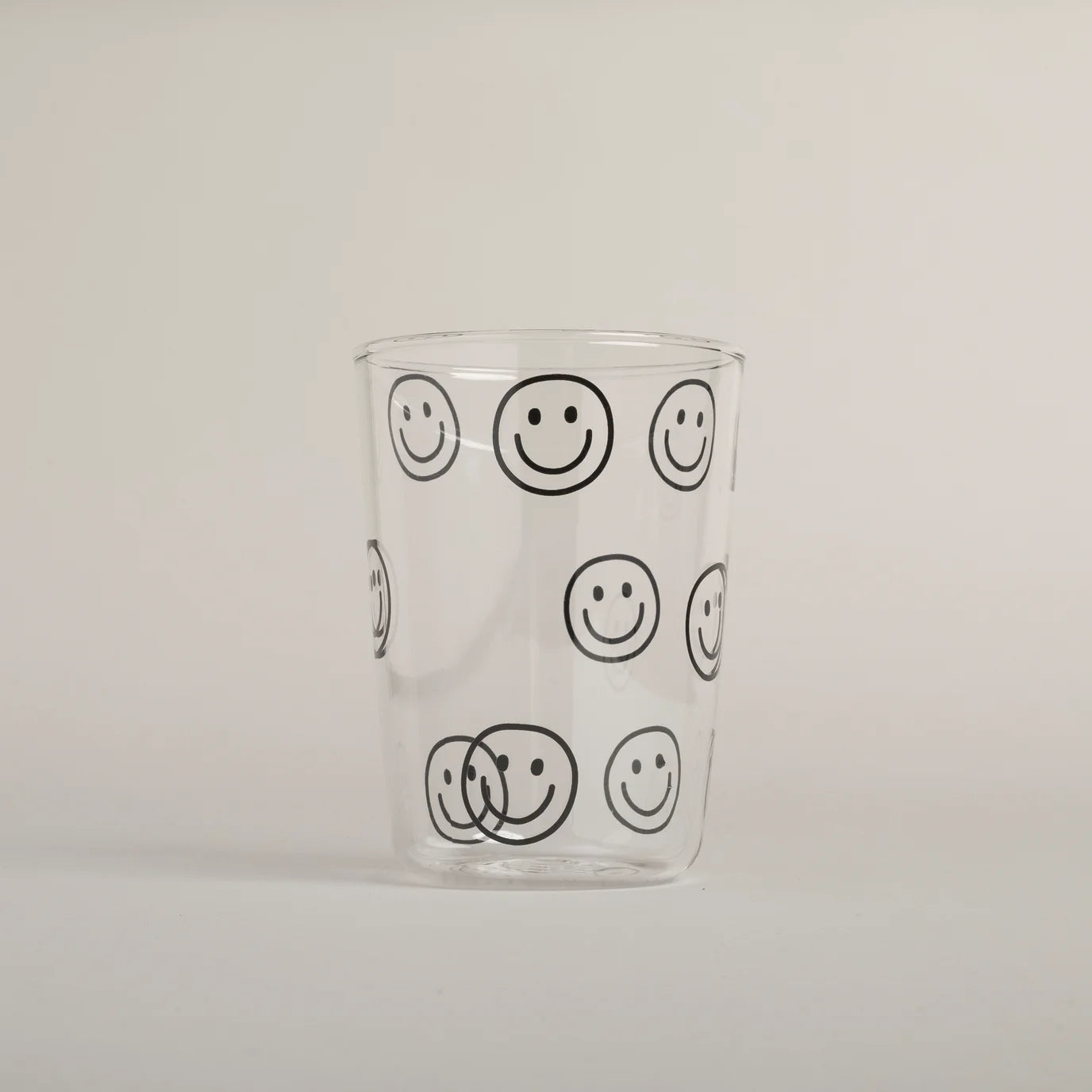 Trinkglas "Smiley" schwarz, Eulenschnitt