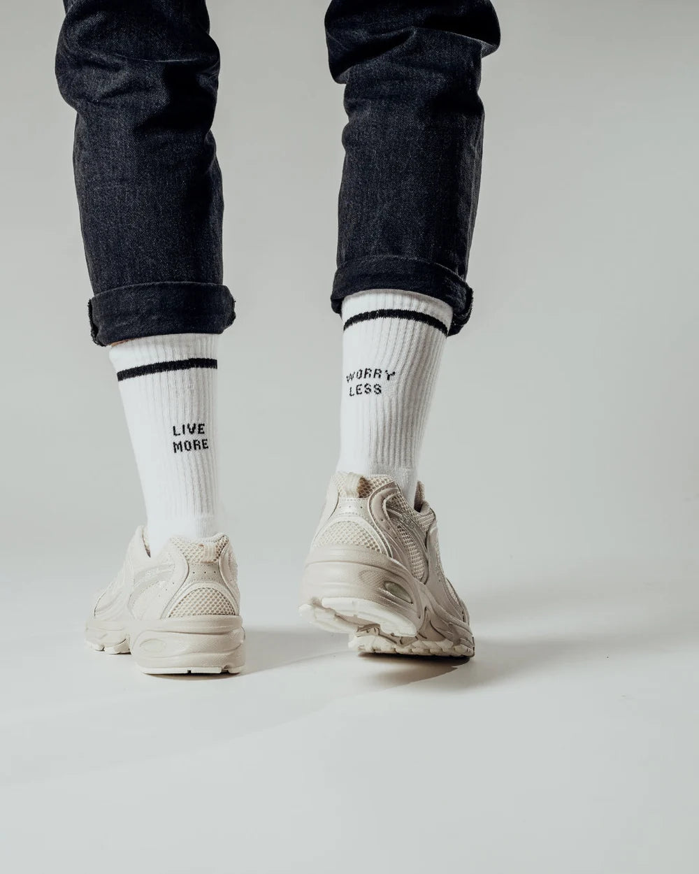 Socken LIVE MORE - WORRY LESS