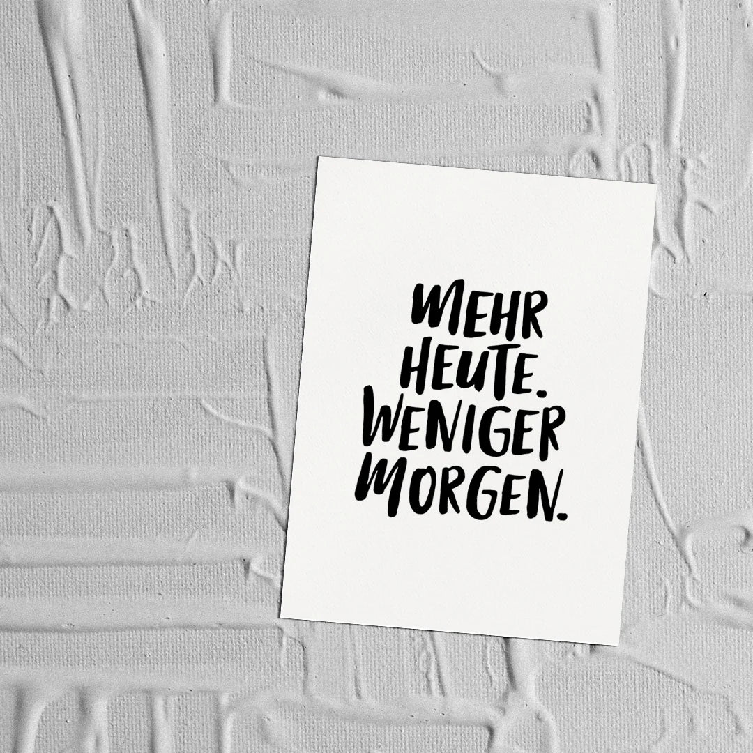 Postkarte "mehr heute"